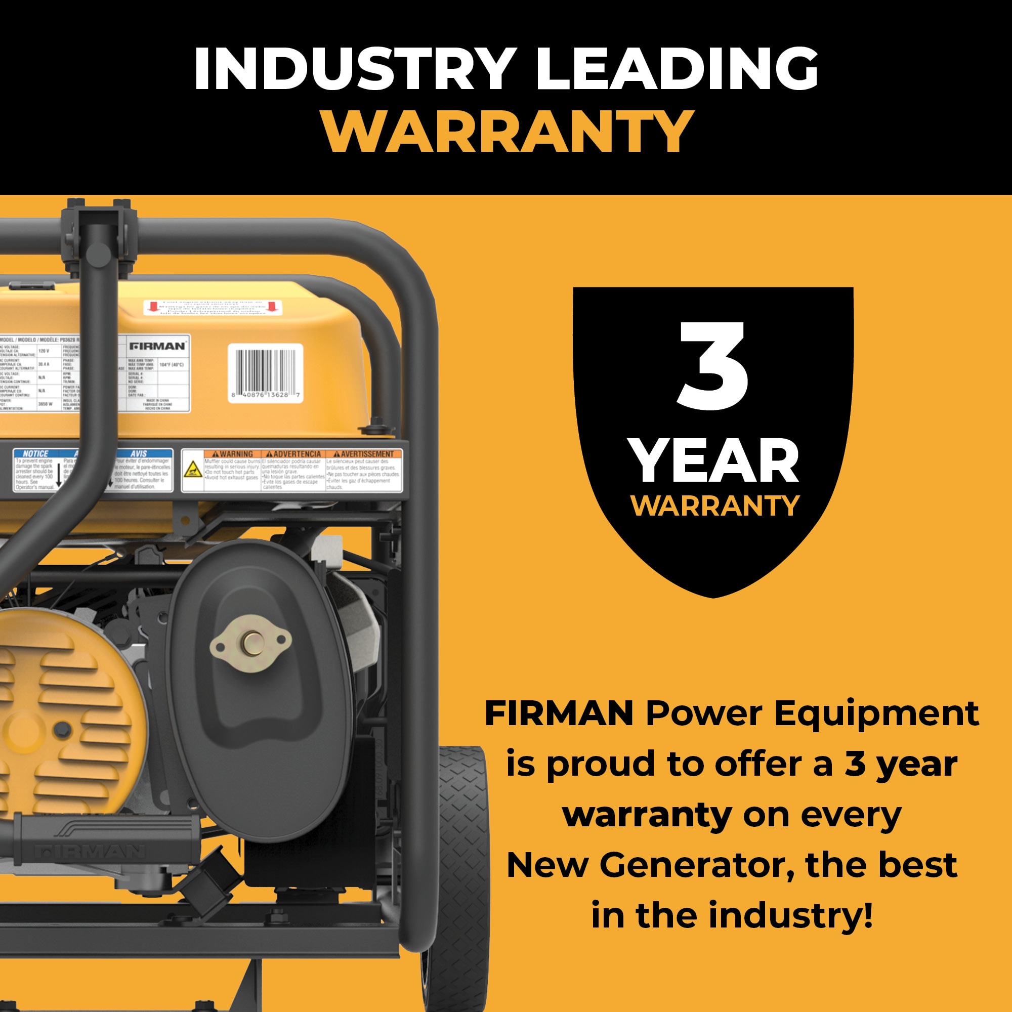 Firman P03628 Remote Start 120V 4550 / 3650 -Watt Single fuel Portable Generator Firman P03628 Remote Start 120V 4550 / 3650 -Watt Single fuel Portable Generator