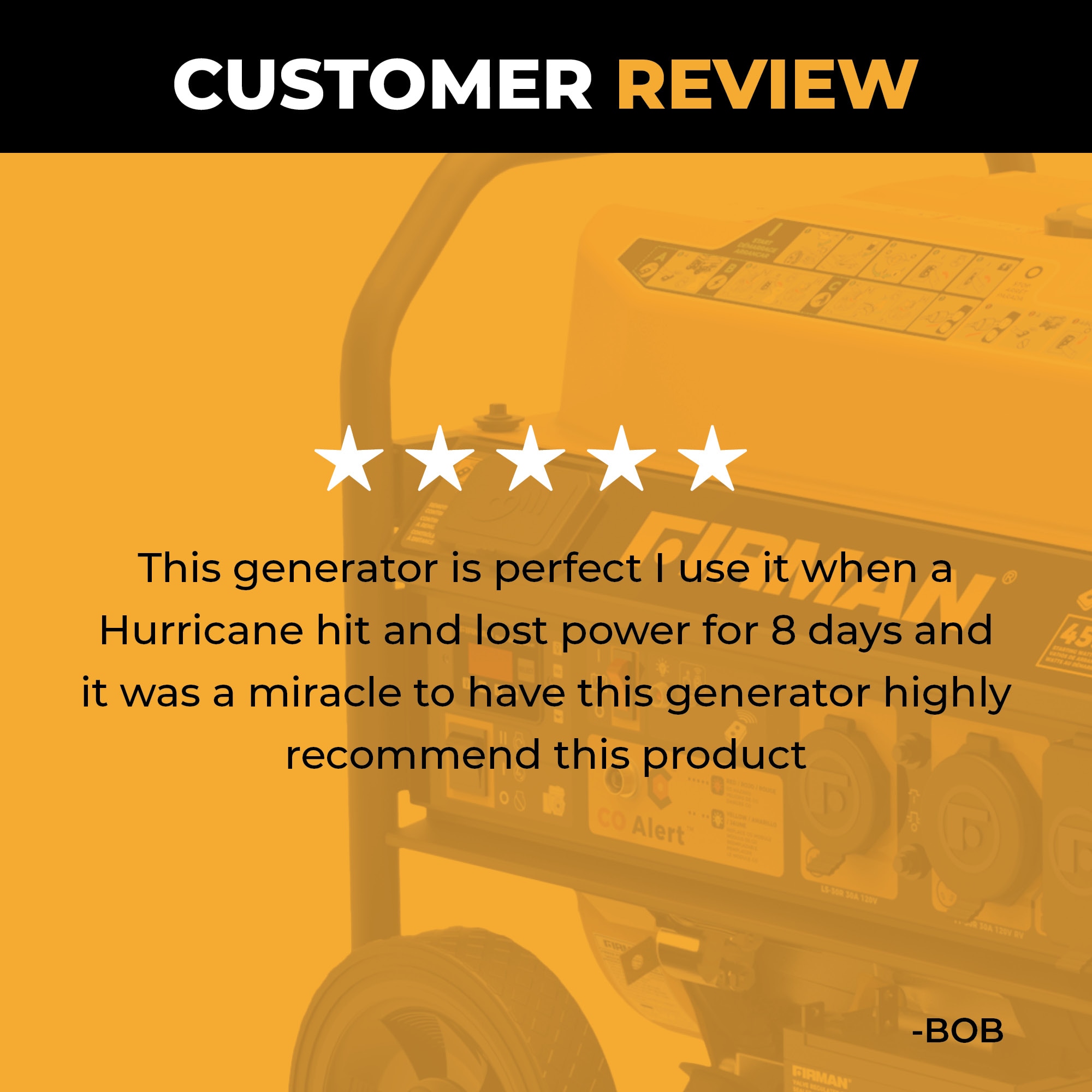 Firman P03628 Remote Start 120V 4550 / 3650 -Watt Single fuel Portable Generator Firman P03628 Remote Start 120V 4550 / 3650 -Watt Single fuel Portable Generator