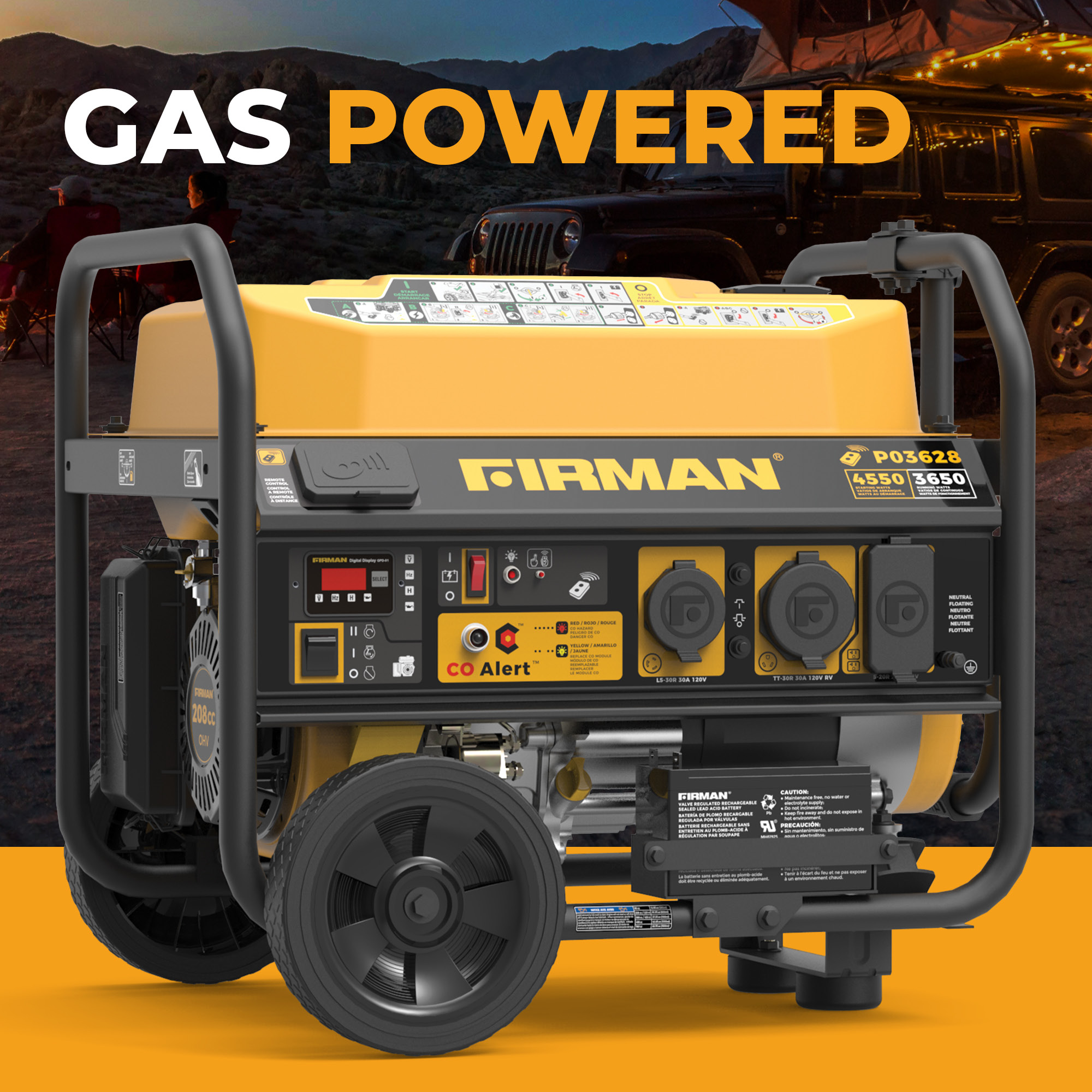 Firman P03628 Remote Start 120V 4550 / 3650 -Watt Single fuel Portable Generator Firman P03628 Remote Start 120V 4550 / 3650 -Watt Single fuel Portable Generator