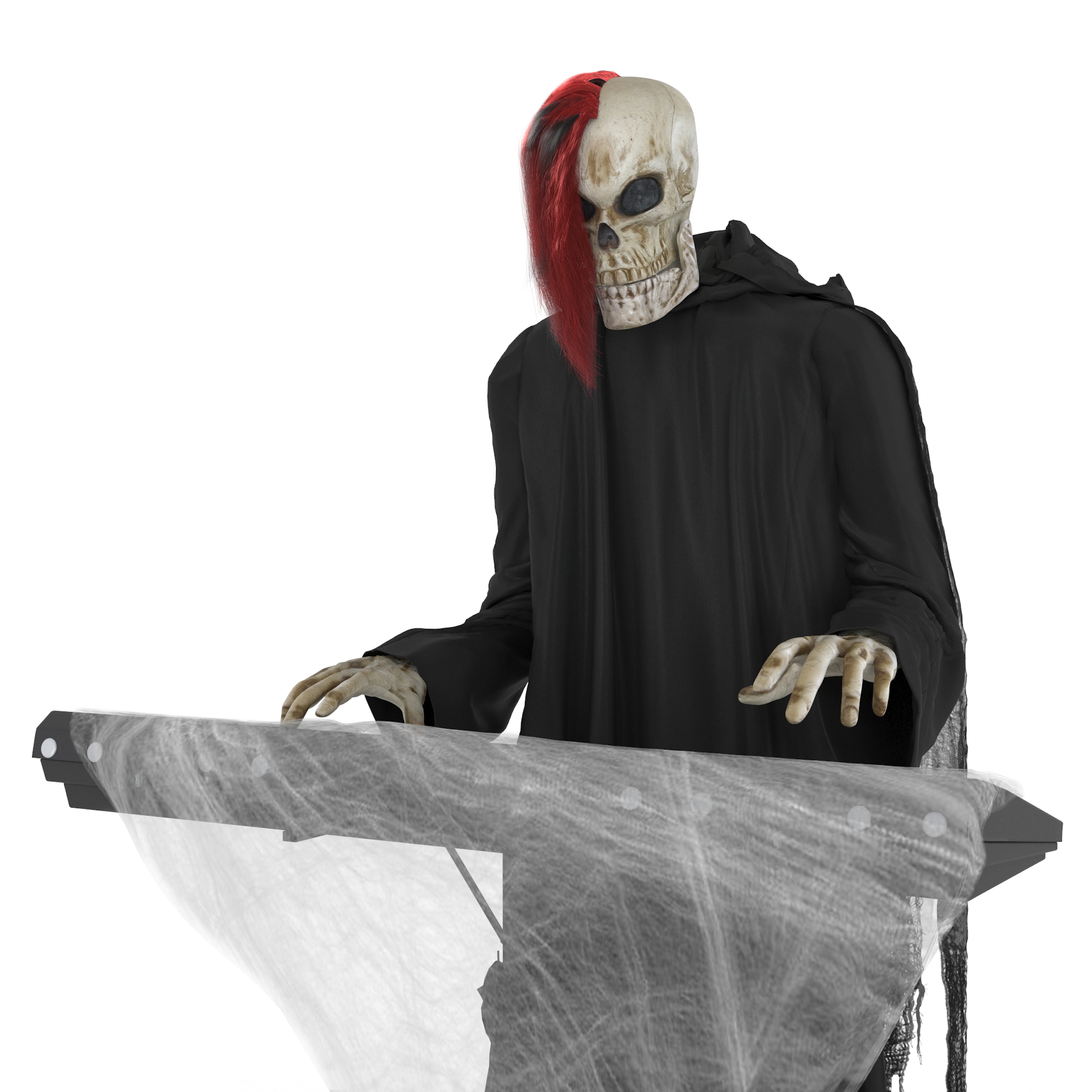 Haunted Living 6-ft Skeleton Reaper Keyboard Player Motion Activated Animatronic Haunted Living 6-ft Skeleton Reaper Keyboard Player Motion Activated Animatronic