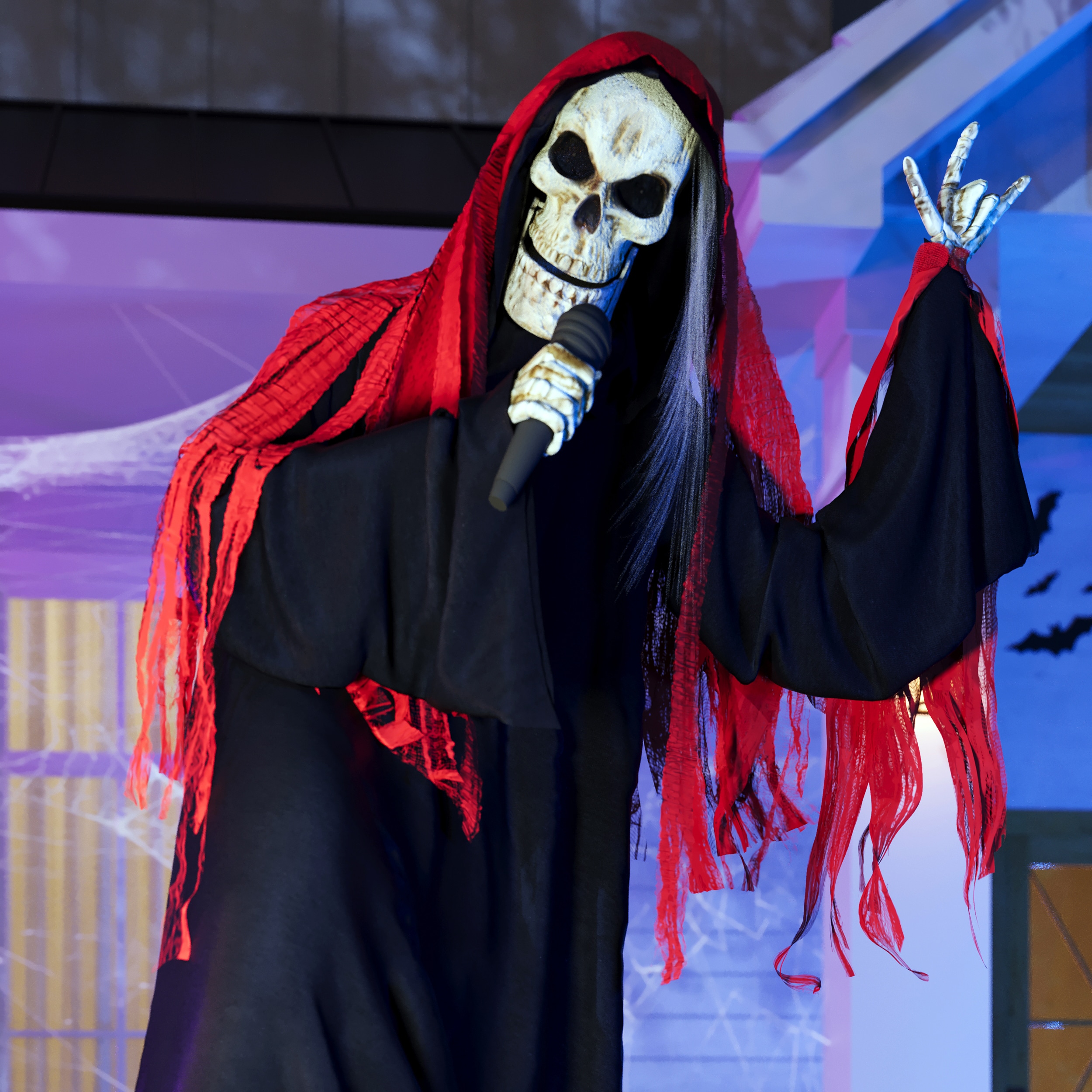 Haunted Living 7-ft Lighted Reaper Band Singer Motion Activated Animatronic Haunted Living 7-ft Lighted Reaper Band Singer Motion Activated Animatronic