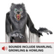 Haunted Hill Farm 7-ft Freestanding Motion Activated Lighted Farkas Werewolf Animatronic