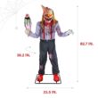 Haunted Hill Farm 6.89-ft Freestanding Motion Activated Talking Lighted Clown Animatronic