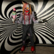 Haunted Hill Farm 6.89-ft Freestanding Motion Activated Talking Lighted Clown Animatronic