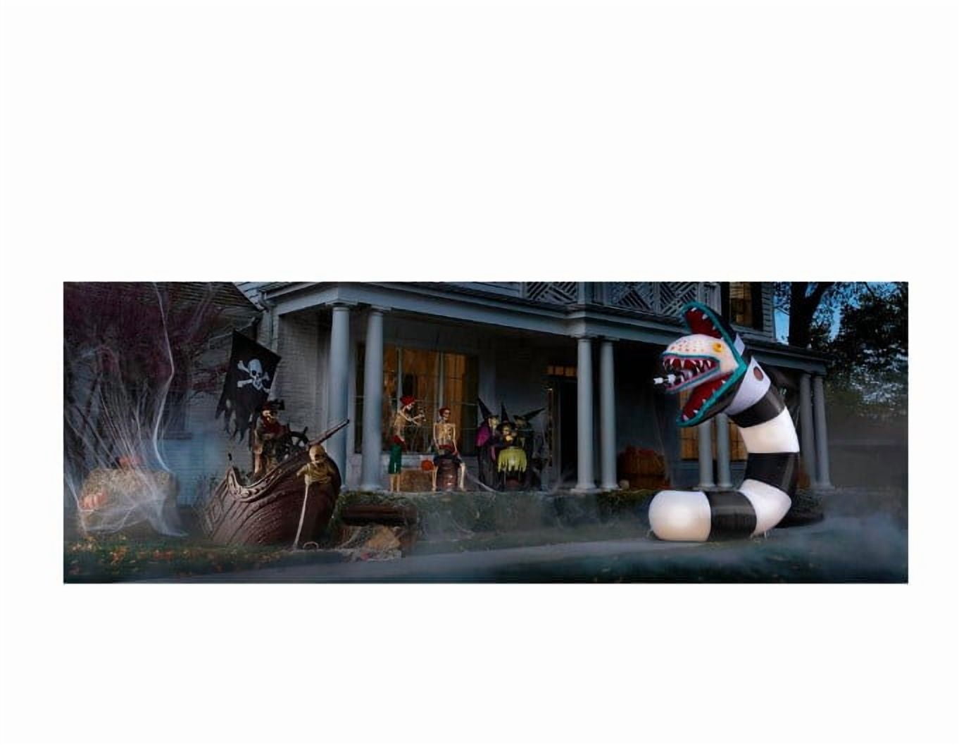 Gemmy Animated Airblown Inflatable Beetlejuice Sandworm w/LEDs Giant WB , 9.5 ft Tall, Multicolored Gemmy Animated Airblown Inflatable Beetlejuice Sandworm w/LEDs Giant WB , 9.5 ft Tall, Multicolored