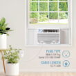 Keystone 18,000 BTU 230V 1000 Sq. ft Window Air Conditioner with Remote, White, KSTAW18C
