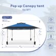 Sunshine Valley 13-ft x 13-ft Square Blue Pop-up canopy Sunshine Valley 13-ft x 13-ft Square Blue Pop-up canopy