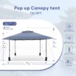 Sunshine Valley 13-ft x 13-ft Square Gray Blue Pop-up canopy