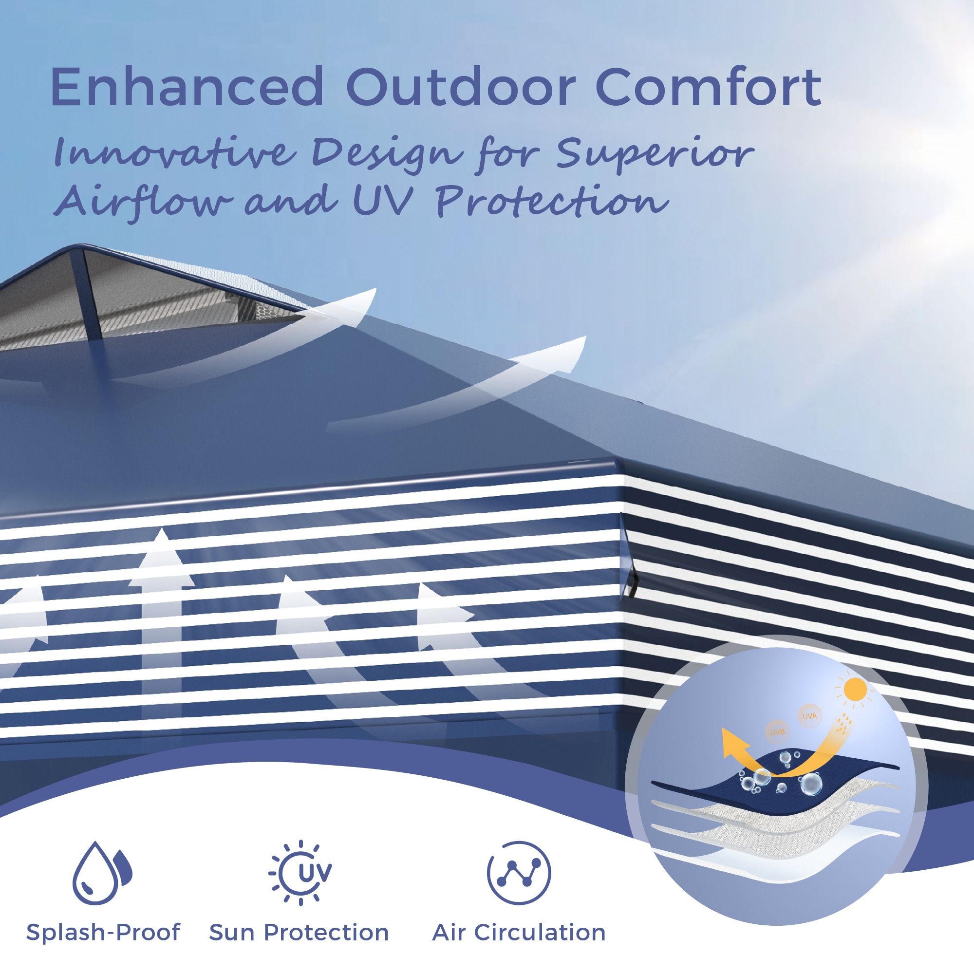 Sunshine Valley 10-ft x 10-ft Square Drak Blue Pop-up canopy Sunshine Valley 10-ft x 10-ft Square Drak Blue Pop-up canopy