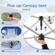 Sunshine Valley 10-ft x 10-ft Square Blue Pop-up canopy