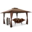 Sunshine Valley 13-ft x 13-ft Square Brown Pop-up canopy
