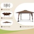 Sunshine Valley 13-ft x 13-ft Square Brown Pop-up canopy