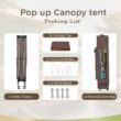Sunshine Valley 13-ft x 13-ft Square Brown Pop-up canopy