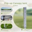 Sunshine Valley 13-ft x 13-ft Square Green Pop-up canopy
