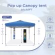 Sunshine Valley 10-ft x 10-ft Square Blue Pop-up canopy