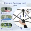 Sunshine Valley 10-ft x 10-ft Square Blue Pop-up canopy