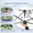 Sunshine Valley 10-ft x 10-ft Square Gray Blue Pop-up canopy