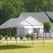 ShelterLogic 20-ft x 10-ft Rectangle White Party canopy