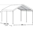 ShelterLogic 20-ft x 10-ft Rectangle White Party canopy