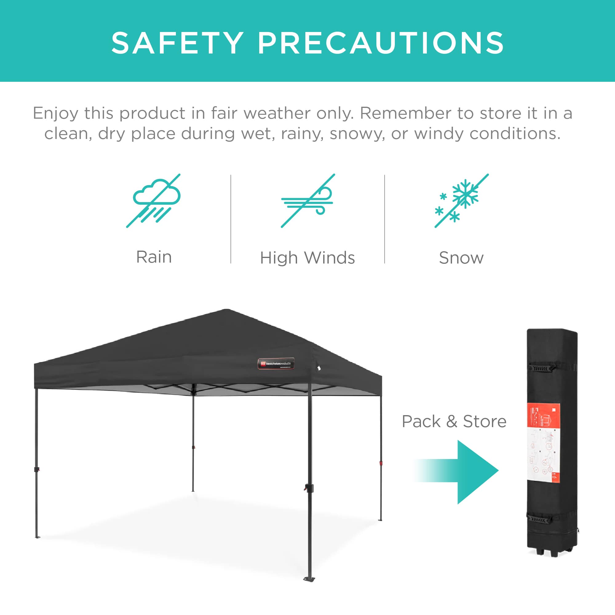 Best Choice Products 10x10ft Easy Setup Pop Up Canopy w/ 1-Button Setup Wheeled Case 4 Weight Bags - Gray Best Choice Products 10x10ft Easy Setup Pop Up Canopy w/ 1-Button Setup Wheeled Case 4 Weight Bags - Gray