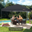 Best Choice Products 10x10ft Easy Setup Pop Up Canopy w/ 1-Button Setup Wheeled Case 4 Weight Bags - Gray Best Choice Products 10x10ft Easy Setup Pop Up Canopy w/ 1-Button Setup Wheeled Case 4 Weight Bags - Gray