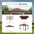 Sunshine Valley 13-ft x 13-ft Square Brown Pop-up canopy