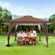 Sunshine Valley 13-ft x 13-ft Square Brown Pop-up canopy