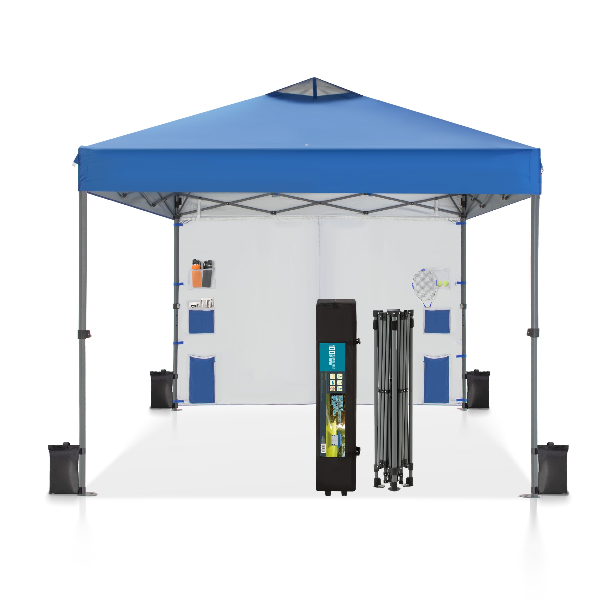 Sunshine Valley 10-ft x 10-ft Square Blue Pop-up canopy Sunshine Valley 10-ft x 10-ft Square Blue Pop-up canopy
