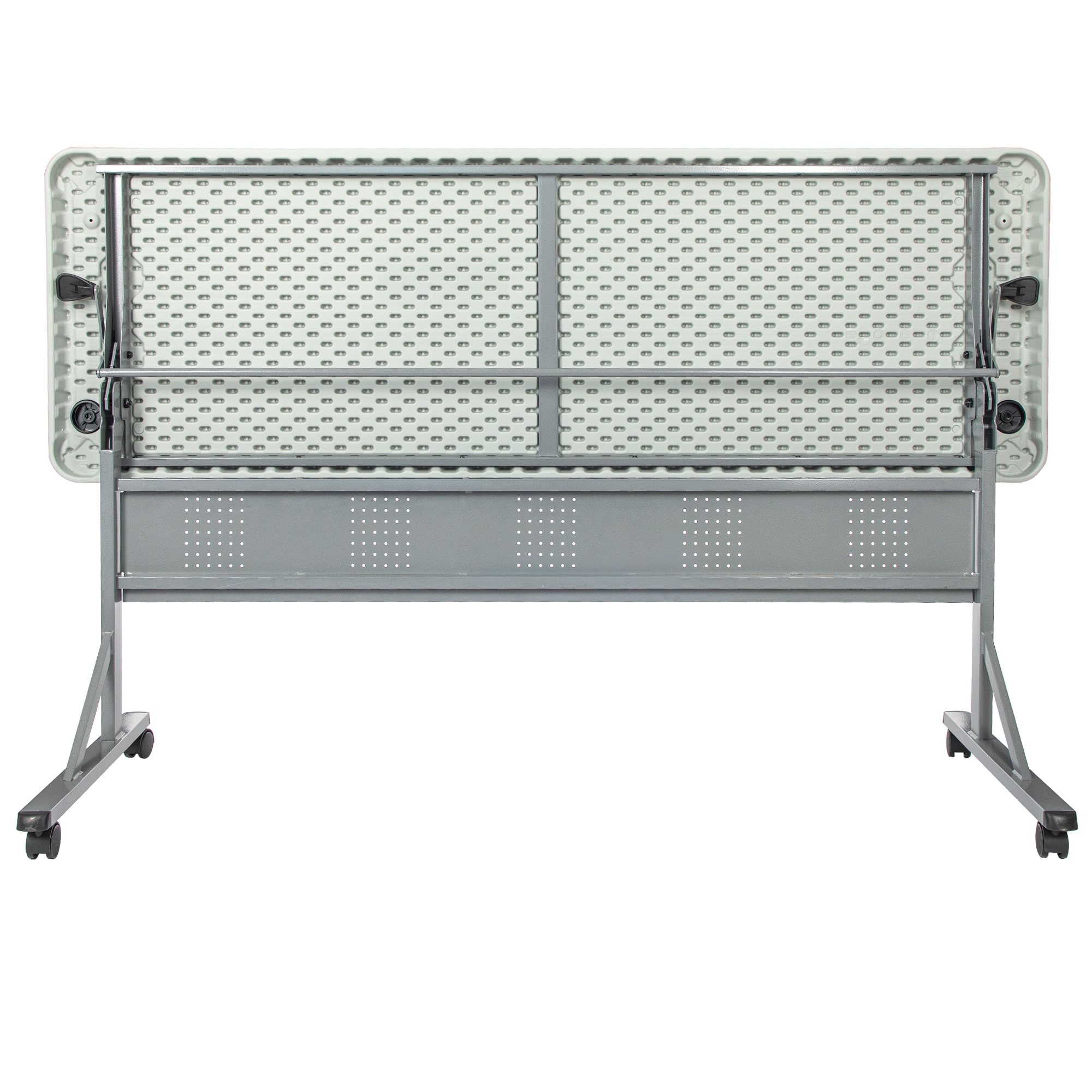 Hampden Furnishings 2-ft x 6-ft Indoor or outdoor Rectangle Polypropylene Gray Folding utility table 4 -Person Hampden Furnishings 2-ft x 6-ft Indoor or outdoor Rectangle Polypropylene Gray Folding utility table 4 -Person
