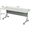 Hampden Furnishings 2-ft x 6-ft Indoor or outdoor Rectangle Polypropylene Gray Folding utility table 4 -Person Hampden Furnishings 2-ft x 6-ft Indoor or outdoor Rectangle Polypropylene Gray Folding utility table 4 -Person