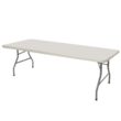 Hampden Furnishings 2.5-ft x 8-ft Indoor or outdoor Rectangle Polypropylene Gray Folding dining table 12 -Person