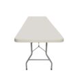 Hampden Furnishings 2.5-ft x 8-ft Indoor or outdoor Rectangle Polypropylene Gray Folding dining table 12 -Person