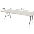 Hampden Furnishings 2.5-ft x 8-ft Indoor or outdoor Rectangle Polypropylene Gray Folding dining table 12 -Person