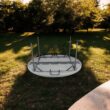 Hampden Furnishings 5-ft x 5-ft Fold-in-Half Indoor or outdoor Round Polypropylene Gray Folding dining table 10 -Person