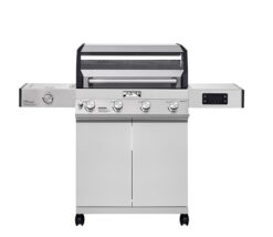 Monument D405 Stainless Steel 4 -Burner Liquid Propane Gas Grill 1 -Side Burner