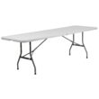 Flash Furniture 2.5-ft x 8-ft Fold-in-Half Indoor Rectangle Plastic White Folding banquet table 10 -Person
