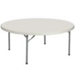 Hampden Furnishings 6-ft x 6-ft Indoor or outdoor Round Polypropylene Gray Folding banquet table 12 -Person