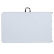Flash Furniture 2.42-ft x 8-ft Fold-in-Half Indoor Rectangle Plastic White Adjustable Height Folding banquet table 10 -Person