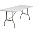 Flash Furniture 2.5-ft x 6-ft Indoor Rectangle Plastic White Folding banquet table 8 -Person