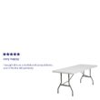 Flash Furniture 2.5-ft x 6-ft Indoor Rectangle Plastic White Folding banquet table 8 -Person