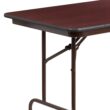 Flash Furniture 2.5-ft x 6-ft Indoor Rectangle Composite Brown Folding banquet table 8 -Person