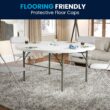 Flash Furniture 5.04-ft x 5.04-ft Fold-in-Half Indoor Round Plastic White Folding banquet table 6 -Person