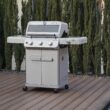 Monument Mesa 305 Stainless Steel 3 -Burner Liquid Propane Gas Grill 1 -Side Burner