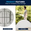 Flash Furniture 5.04-ft x 5.04-ft Fold-in-Half Indoor Round Plastic White Folding banquet table 6 -Person