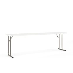 Flash Furniture 1.5-ft x 8-ft Indoor Rectangle Plastic White Folding banquet table 4 -Person