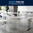 Flash Furniture 1.5-ft x 8-ft Indoor Rectangle Plastic White Folding banquet table 4 -Person