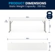 Flash Furniture 1.5-ft x 8-ft Indoor Rectangle Plastic White Folding banquet table 4 -Person