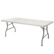 Hampden Furnishings 2.5-ft x 6-ft Indoor or outdoor Rectangle Plastic Gray Folding banquet table 8 -Person