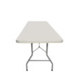 Hampden Furnishings 2.5-ft x 6-ft Indoor or outdoor Rectangle Plastic Gray Folding banquet table 8 -Person