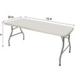 Hampden Furnishings 2.5-ft x 6-ft Indoor or outdoor Rectangle Plastic Gray Folding banquet table 8 -Person